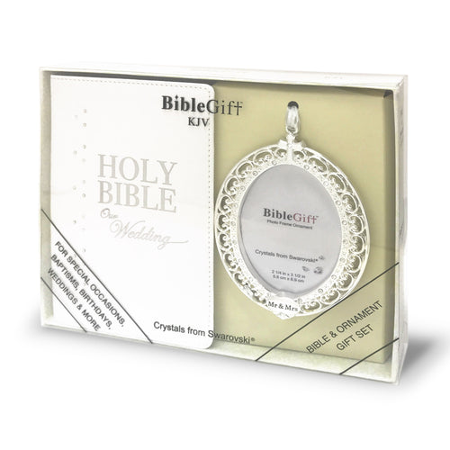 Wedding Bible and Frame Ornament with Crystals from Swarovski®